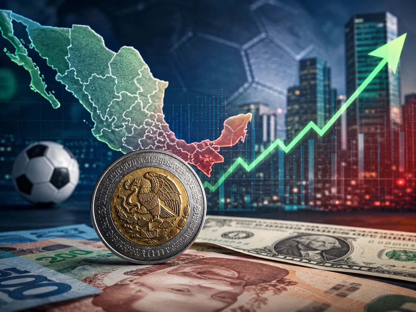 Peso mexicano suma cinco días de ganancias frente al dólar